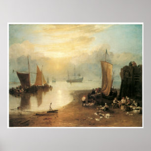 Poster Soleil levant à travers la vapeur, J. M. W. Turner