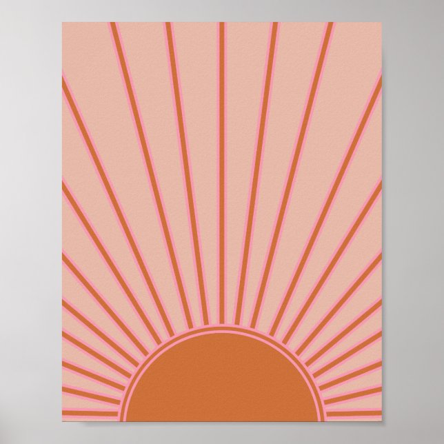 Poster Soleil lever Terracotta Terre Tons Soleil (Devant)