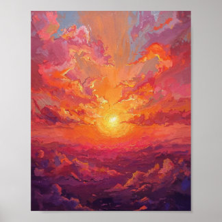 Poster Soleil lointain avec nuages torrents