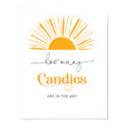 Soleil minimal combien de bonbons baby shower