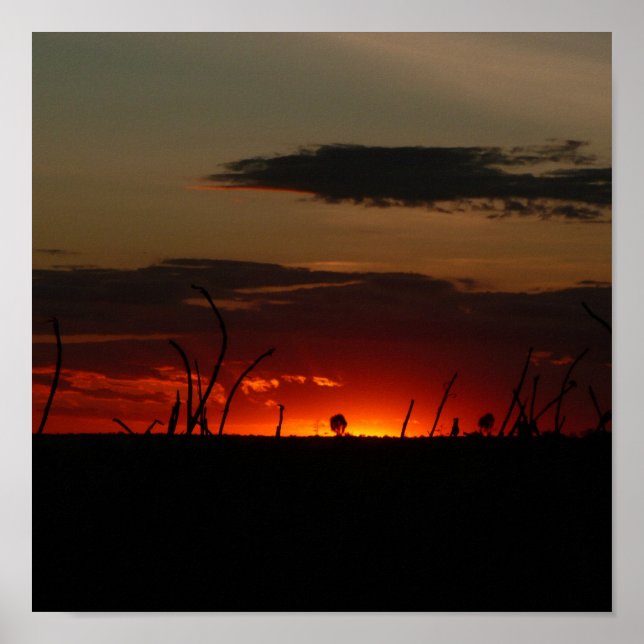 Poster Soleil rouge (Devant)