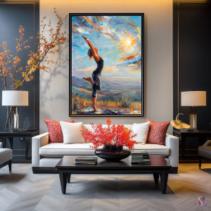 Poster Soleil Salutation - Solde intérieur en expressif