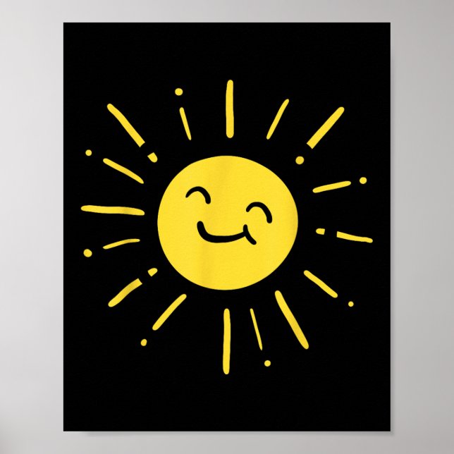 Poster Soleil Soleil Souriant Cute Belle Amour Été Vacat (Devant)