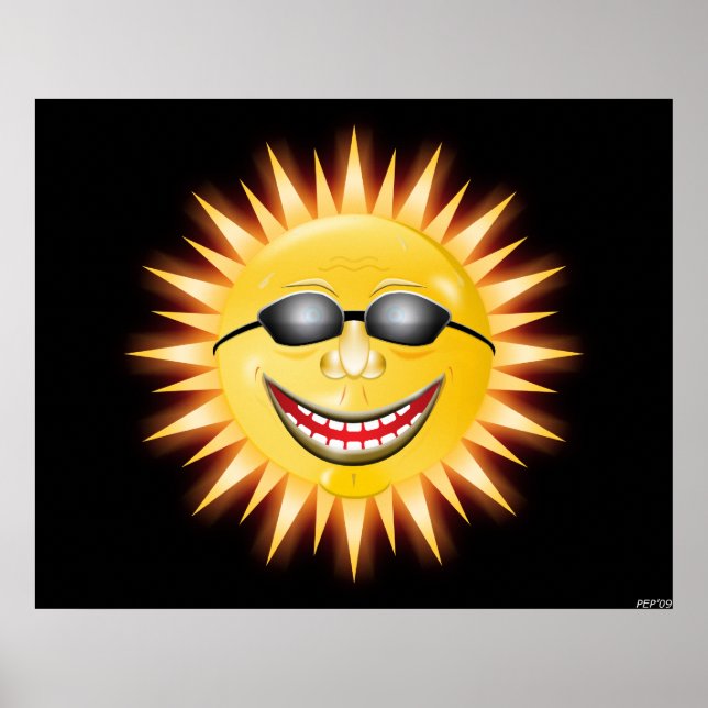 Poster Soleil souriant (Devant)