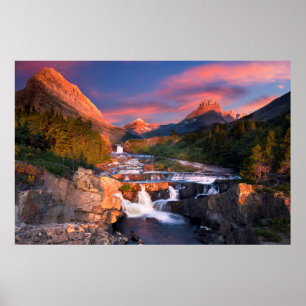 Poster Soleil sur le ruisseau Swiftcurrent