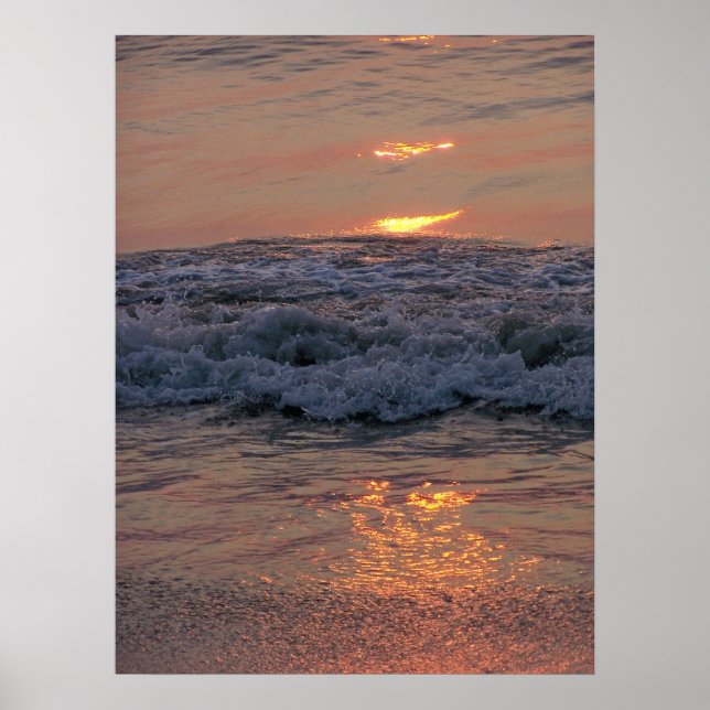 Poster Soleil sur les vagues (Devant)