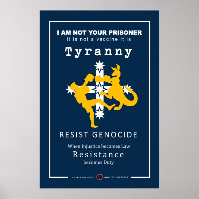 Poster Solidarité avec l'Australie - Résister à la tyrann (Devant)