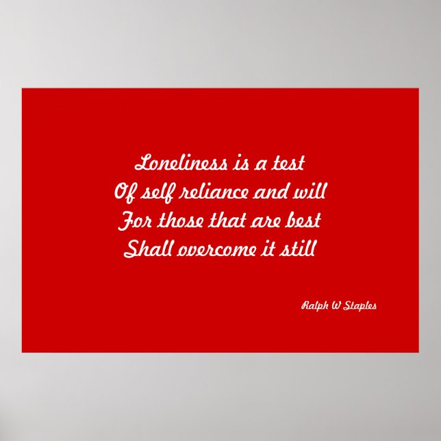 Poster Solitude (Devant)