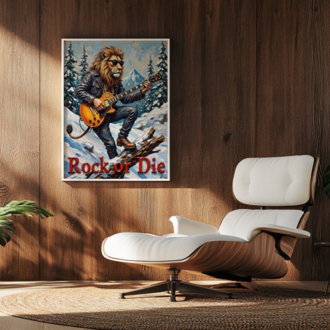 Poster Solo enneigé : Riff hivernal du lion (Créateur téléchargé)