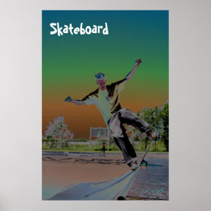 Poster Solorized skateboarder 