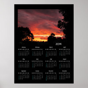 Poster Solstice Sunset calendrier ~ imprimer
