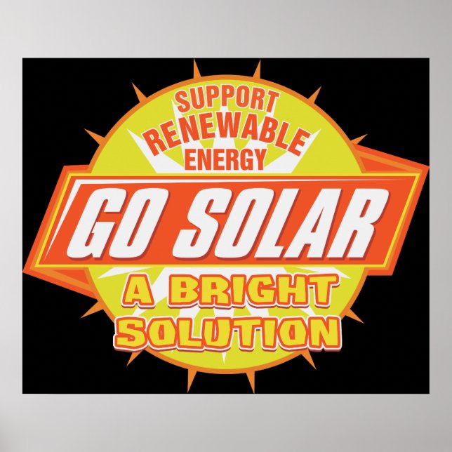Poster Solution énergétique solaire (Devant)