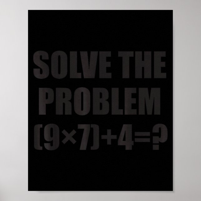 Poster Solve The Problem Funny 67 Meme Brainrot Math Teac (Devant)