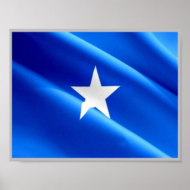 Poster Somalie - Drapeau d'agitation - (Devant)