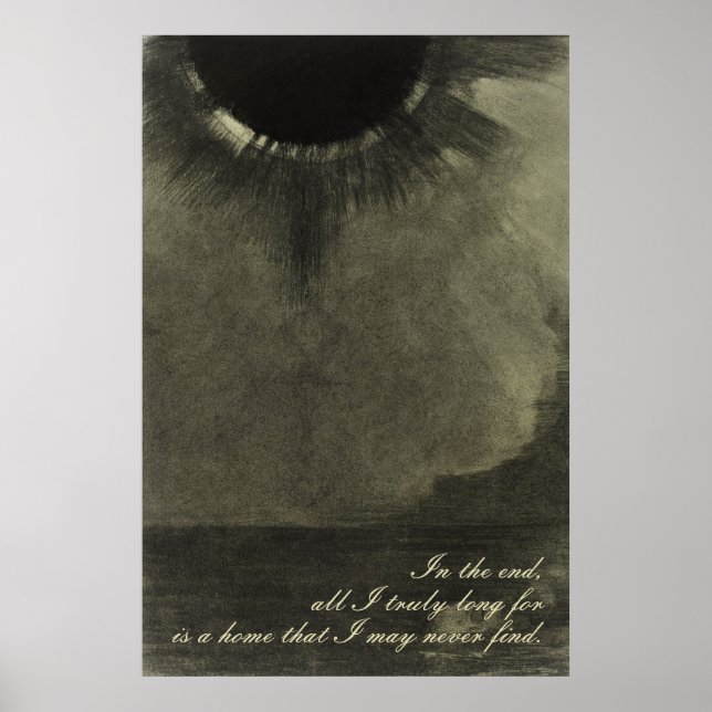 Poster Somber Odilon Redon Ink 1880 - The Walleye (Devant)