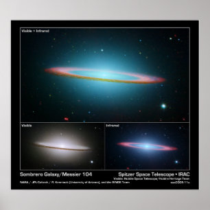 Poster Sombrero Galaxy (Messier 104) - Télescope Spatial