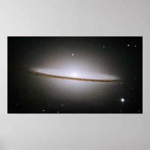 Poster Sombrero Galaxy (télescope Hubble)