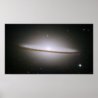 Poster Sombrero Galaxy (télescope Hubble)