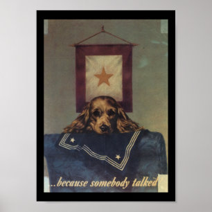 Poster Somebody Talked World War 2