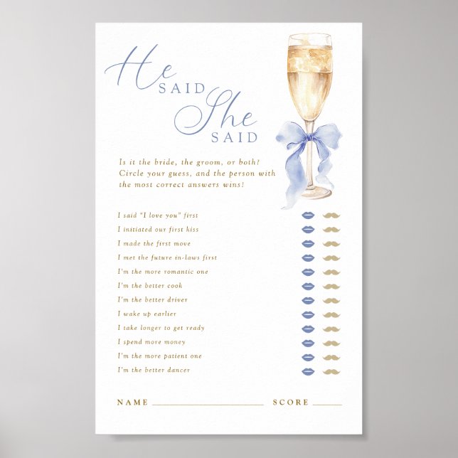 Poster Something Blue He Said She Said Digital (Devant)