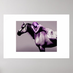 Poster sommeil avec le cheval