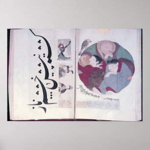 Poster Sommeil et calligraphie de personnes