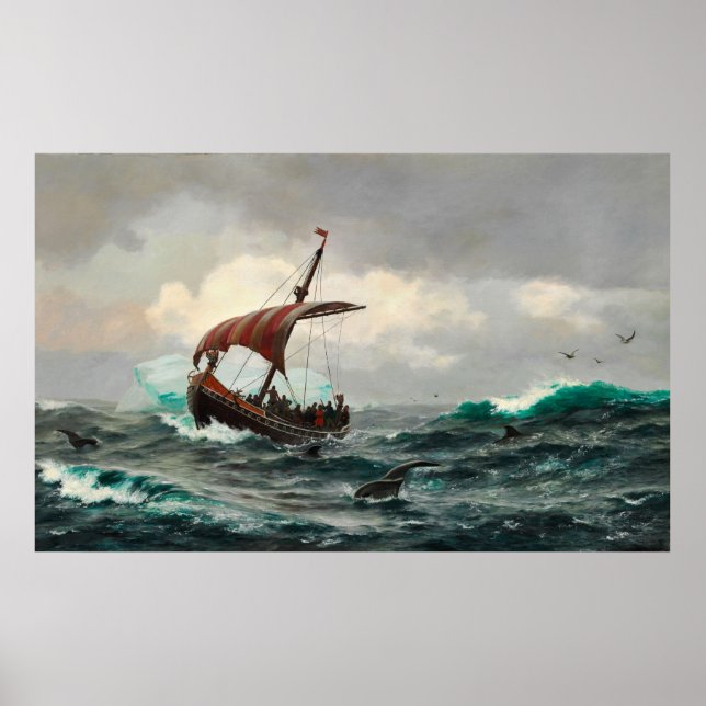Poster Sommernat sous den Grønpayke Kyst vers 100 Aar (Devant)