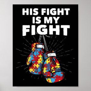 Poster Son Combat Est Mon Boxe De Boxe De Sensibilisation