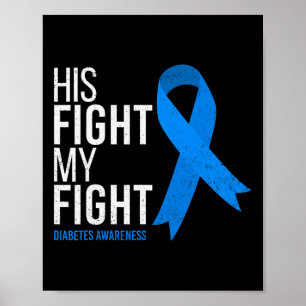Poster Son combat est mon combat contre le diabète T1d