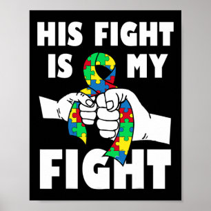 Poster Son combat est mon combat Inspirant Sensibilisatio