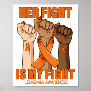 Poster Son combat est mon combat Leucémie Sensibilisation