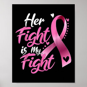 Poster Son combat est mon combat Lutte Contre le cancer d