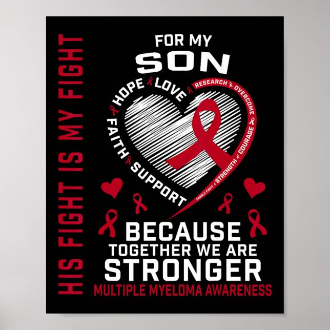Poster Son combat est mon combat Multiple Myélome Sensibi (Devant)