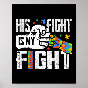 Poster Son combat est mon combat Ruban de sensibilisation