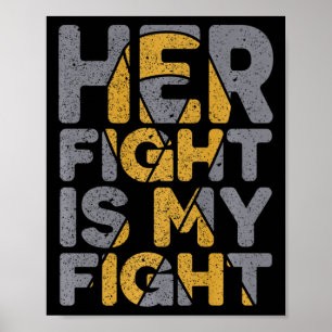 Poster Son combat est mon combat Sensibilisation au cance