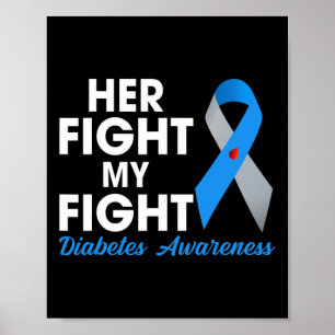 Poster Son combat est mon combat Type 1 TD1 Diabetes Awar