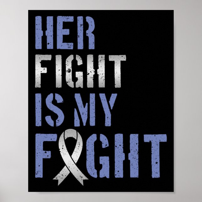 Poster Son Combat Est Mon Mois De Sensibilisation À La Lu (Devant)