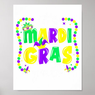 Poster Son illustration de fête de Mardi Gras à tous