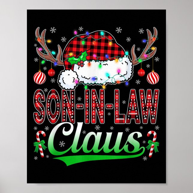 Poster Son-in-law Claus Christmas Light Matching Family X (Devant)