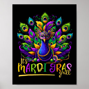 Poster Son Mardi Gras Y'all Pea Costume Enfants Femmes Ma