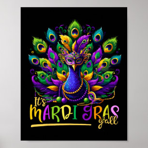 Poster Son Mardi Gras Y'all Pea Costume Enfants Femmes Ma