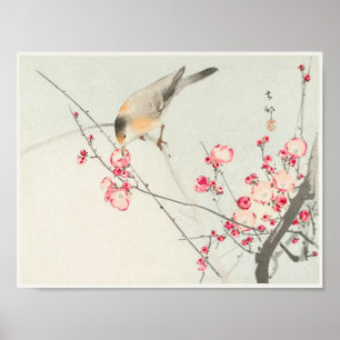 Poster Songbird sur la branche de Blossom par Ohara Koson