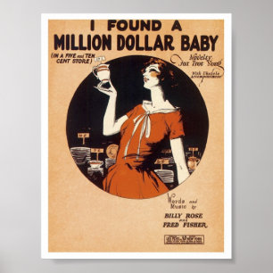 Poster Songsheet vintage 1900's-1920's