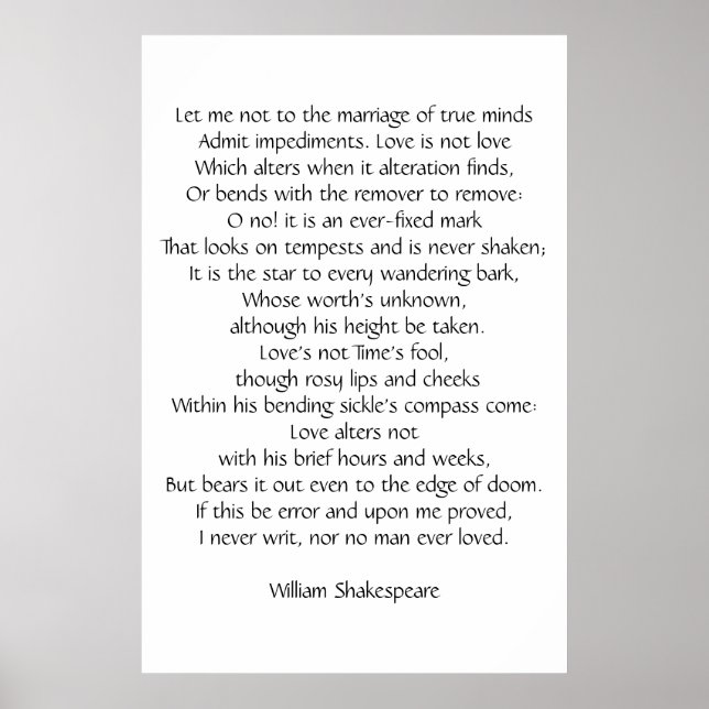 Poster Sonnet 116 (Devant)