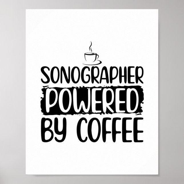 Poster Sonographie Café | Sonographer Ultrasound Cadeaux (Devant)