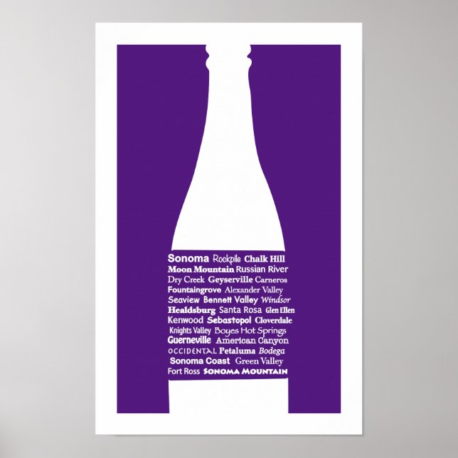 Poster Sonoma Wine Purple Print (Devant)