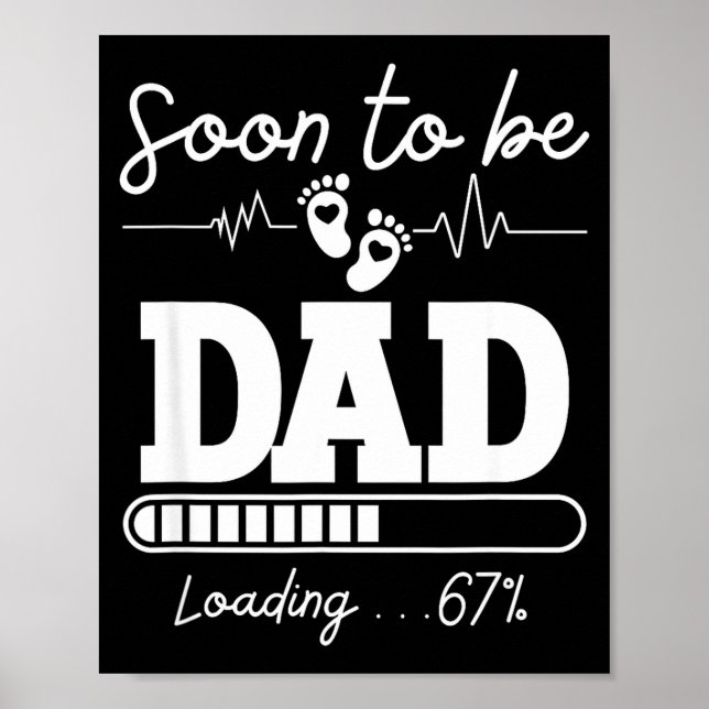 Poster Soon To Be Dad 2026 Loading 67% New Baby Pregnancy (Devant)