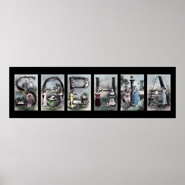 Poster SOPHIA Alphabet Lettre Nom Art (Devant)