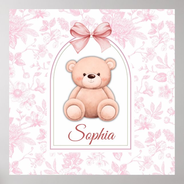 Poster Sophia | Conception personnalisée d'ours en peluch (Devant)
