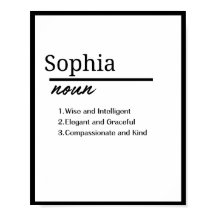 Sophia, Fille Nom Personnalisé Définition